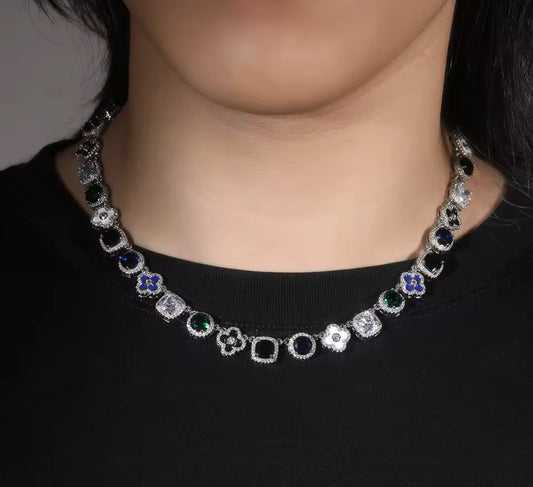 De Fleur Bleu Necklace